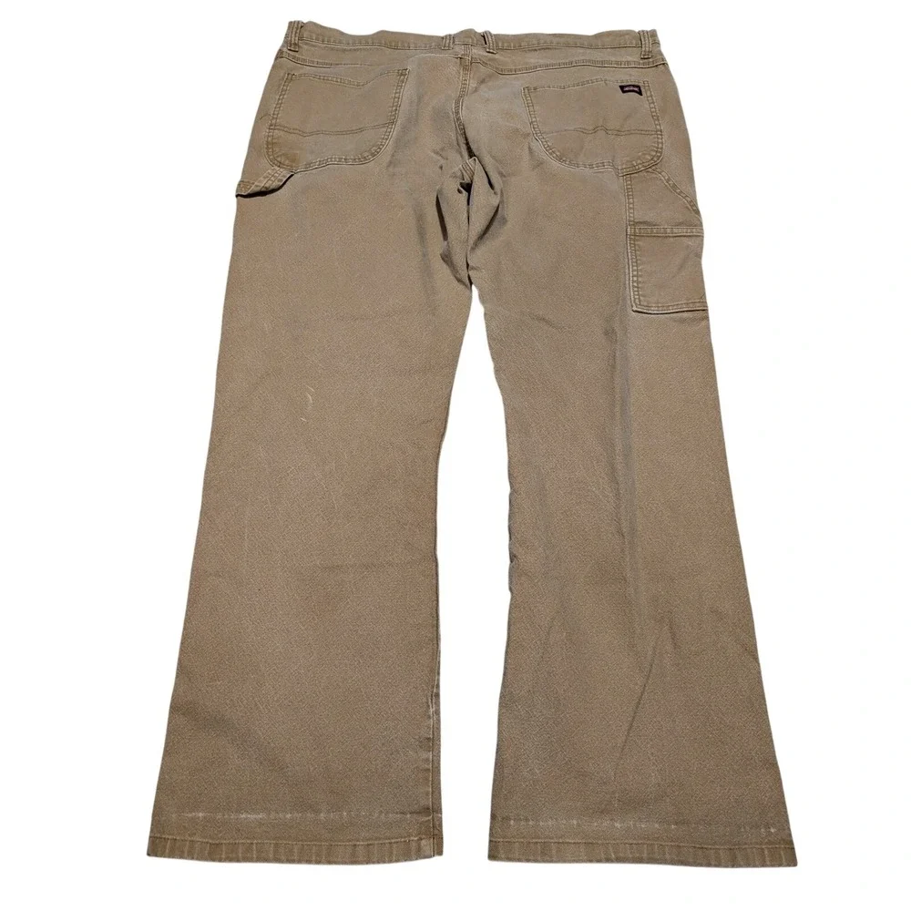 Lot of 2 Dickies‎ Mens Relaxed Fit Carpenter Pants Brown Gray Canvas Workwear